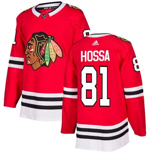 Adidas Chicago Blackhawks #81 Marian Hossa Red Home Authentic Stitched Youth NHL Jersey